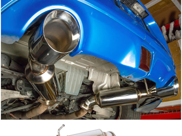 2009-2021 NISSAN 370Z Z34 STAINLESS STEEL AXLE BACK 4.5" DUAL TIPS EXHAUST (ANDOLIZED SILVER OR BURNT BLUE TIPS)