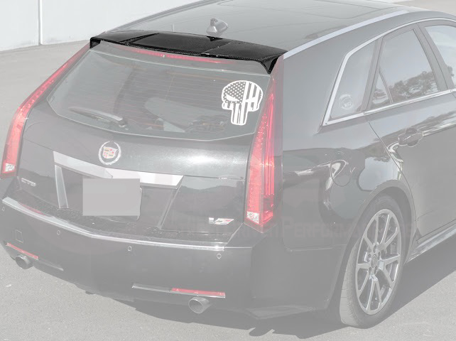 *IMPERFECTION / DISCOUNTED* 2009-2015 Cadillac CTS-V V2 Wagon - Carbon Fiber Trunk Lid Spoiler / Wing