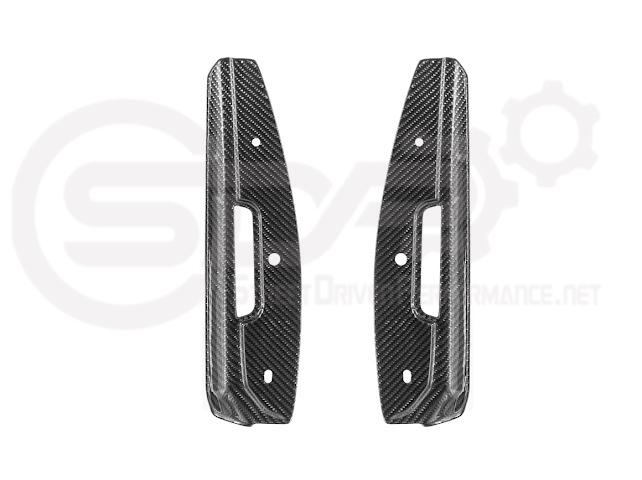 Cadillac CT5-V Blackwing factory OEM style carbon fiber front lip splitter and wheel arches, ground effects for sporty appearance.