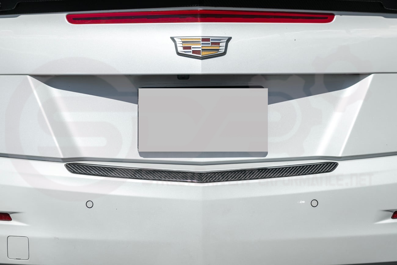 2016-2019 CADILLAC ATS / ATS-V COUPE or SEDAN  | CARBON FIBER REAR TRUNK DECKLID APPLIQUÉ INSERT TRIM REPLACEMENT