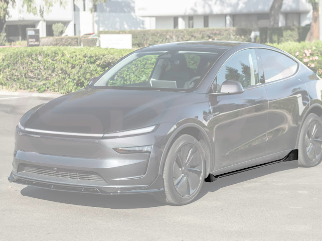 2025-UP TESLA MODEL Y | SDP TRACK STYLE SIDE SKIRTS ROCKER PANEL GROUND EFFECTS PAIR