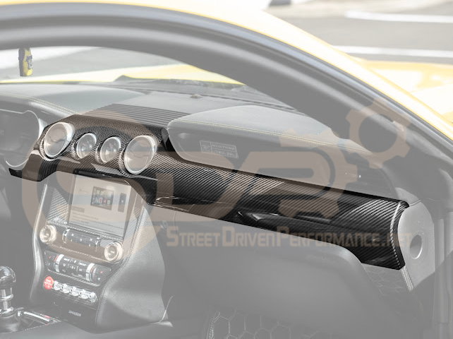 2015-2023 FORD MUSTANG S550 | CARBON FIBER DASHBOARD PANEL TRIM COVER