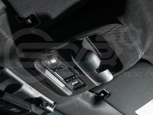 2021-Up Ford F-150 | Dry Carbon Fiber Overhead Console Front Map Lamp Frame Panel