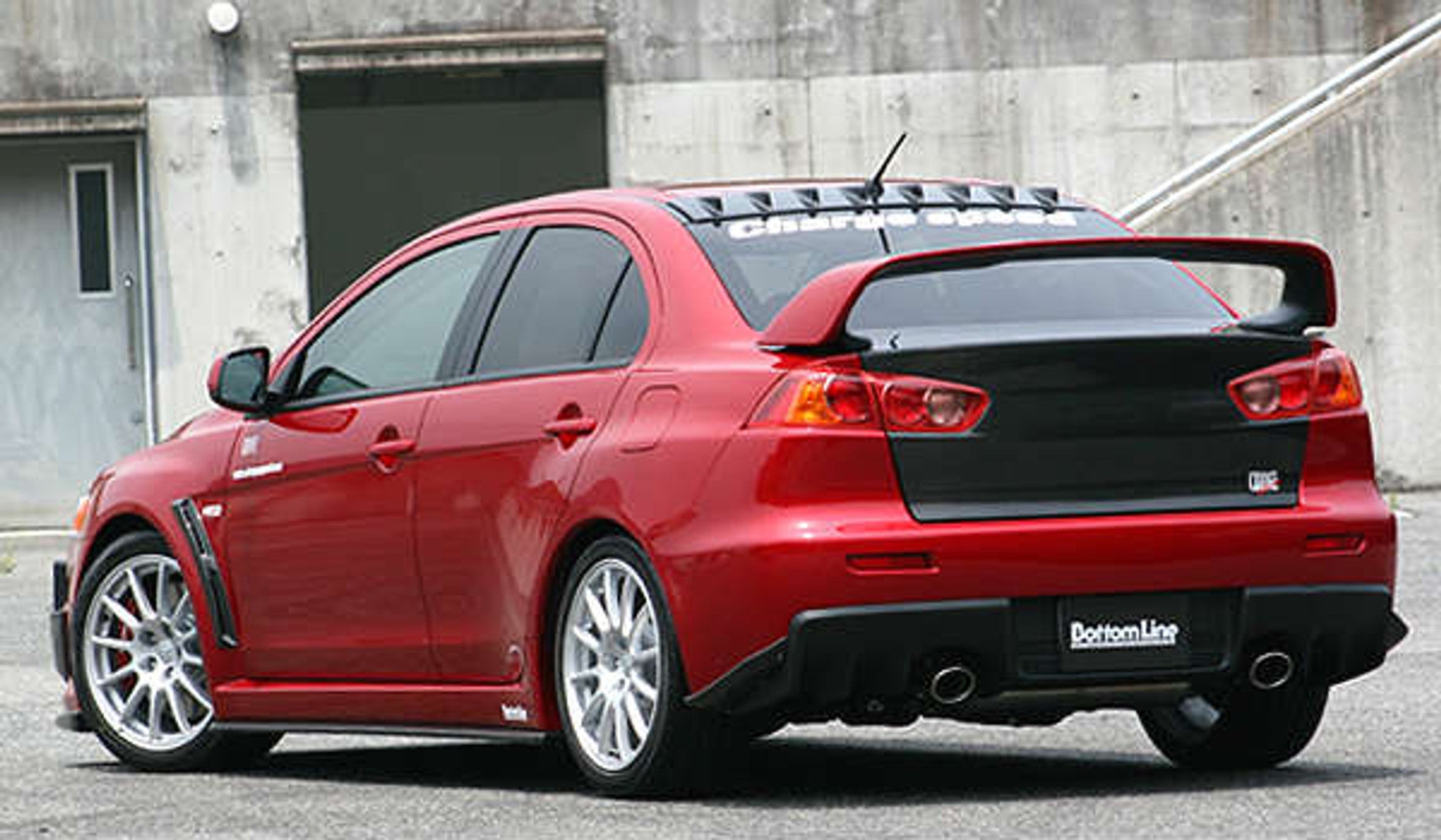 Charge Speed 2008-2017 Mitsubishi Lancer Evo X Bottom Line Rear Caps FRP