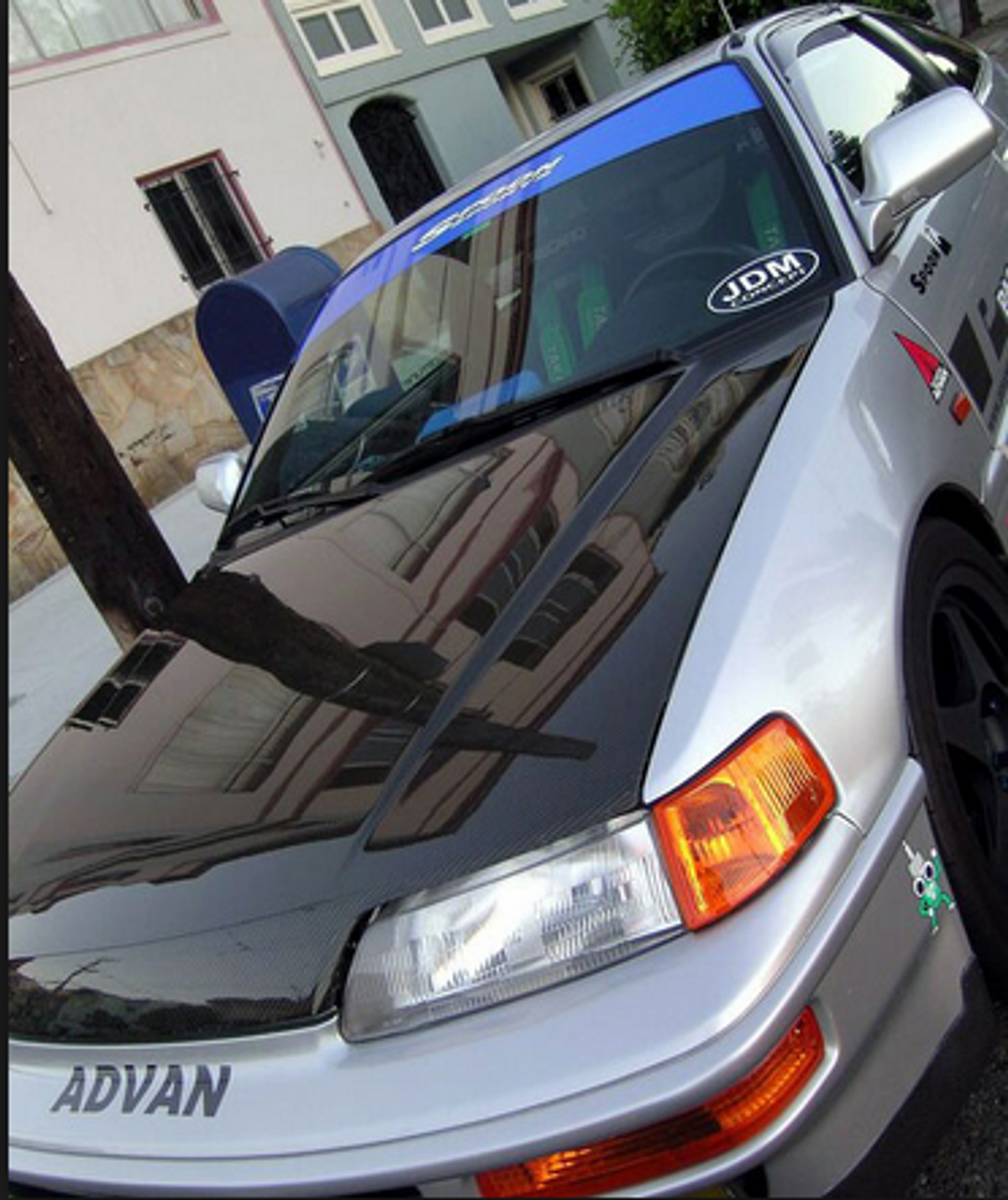 AC311HCSIR - Advan JDM SIR Design 1988-1991 Honda Civic/ CRX SI-R Carbon Fiber Hood