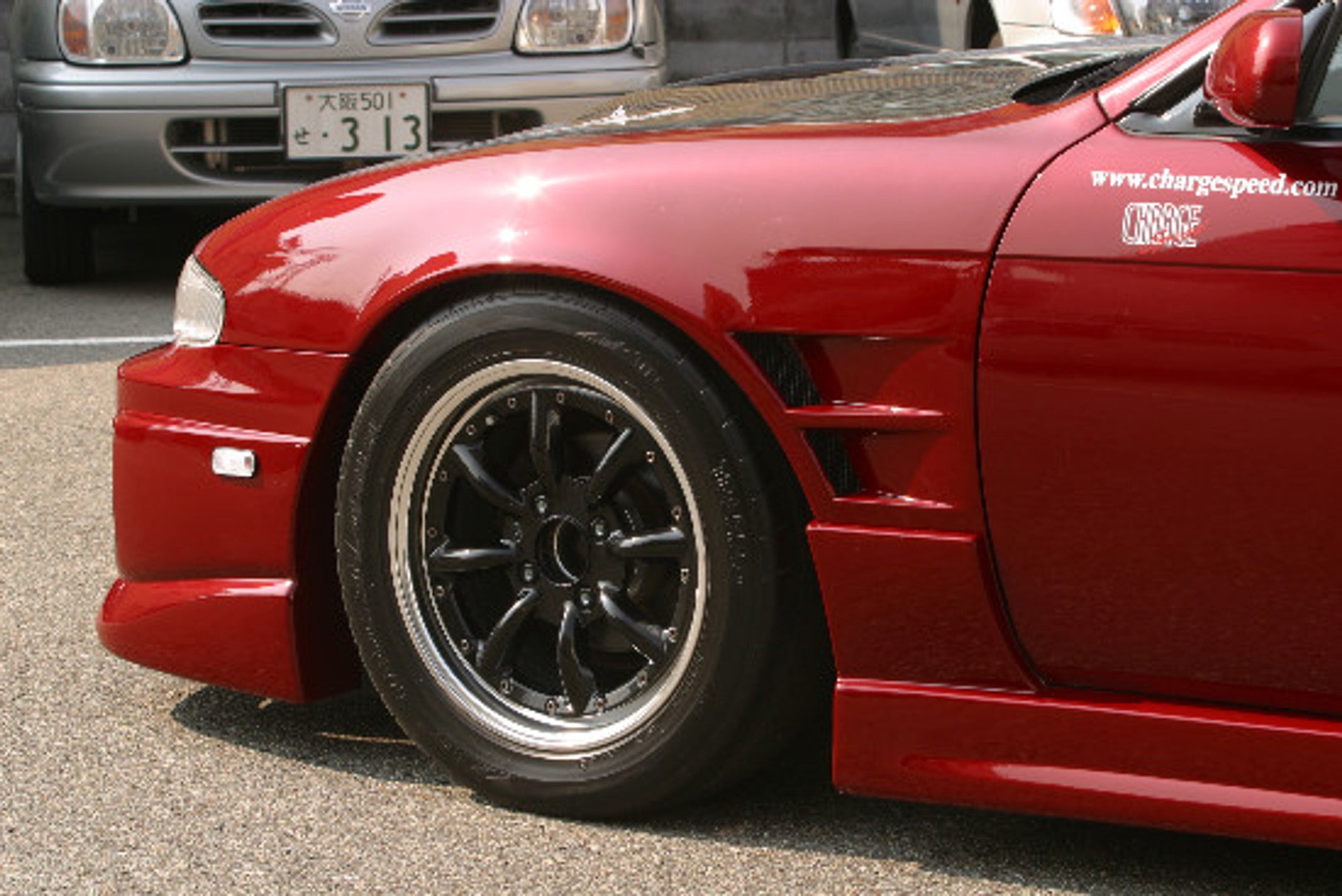 Charge Speed 1995-1998 Nissan 240SX S-14 Conversion to S-15 Wide Body Complete Kit With Vented FRP Hood