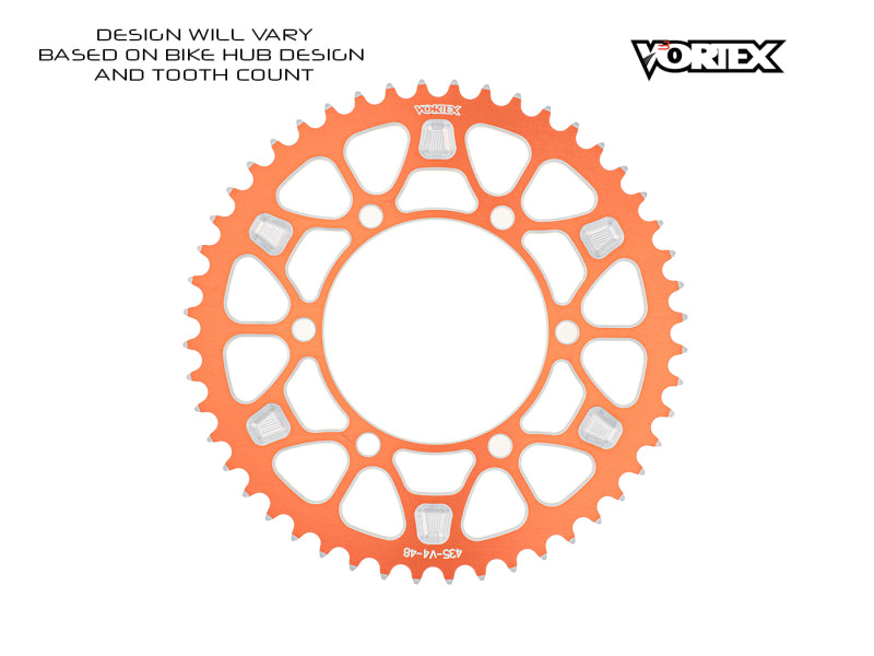Vortex Racing V4 47 Tooth 520 Sprocket Use w/ 3766 Front - Orange
