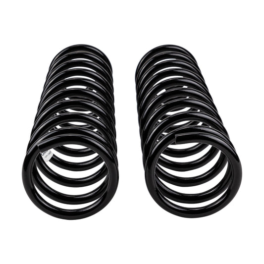 Old Man Emu ARB coilover springs for Jeep JL front coil suspension, showcasing the coil springs on a vehicle.