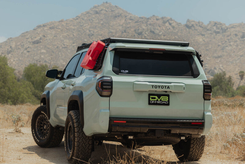 DV8 Offroad Toyota 4Runner exterior window Molle panel for DV8 roof rack, driver side, part of vehicle's exterior trim.