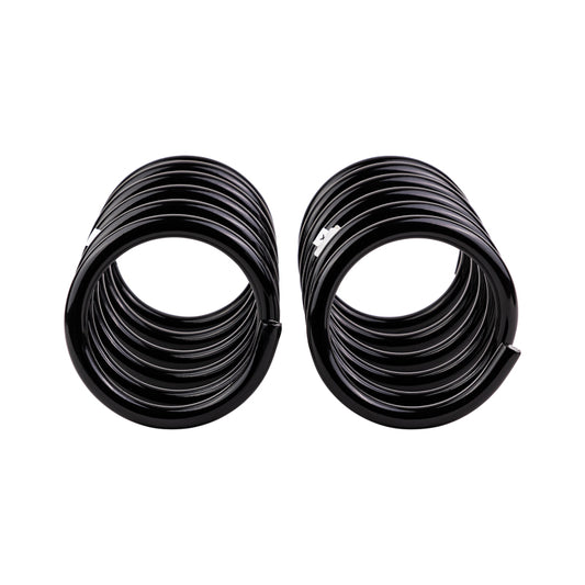 Old Man Emu rear coilover coil spring for Toyota RAV4 2000-2006, durable suspension part, close-up view of spring in black finish