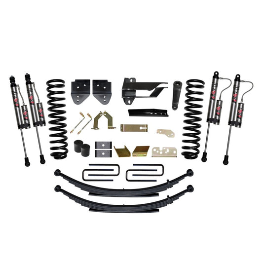 Skyjacker 6-inch lift kit installed on a 2017 Ford F250 4WD gas truck, showing the lifted suspension and front view.