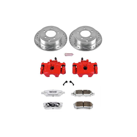 PowerStop rear Z26 Street Warrior brake kit with calipers for Chrysler 200 (2011-2014), performance brake upgrade with rotors and calipers.