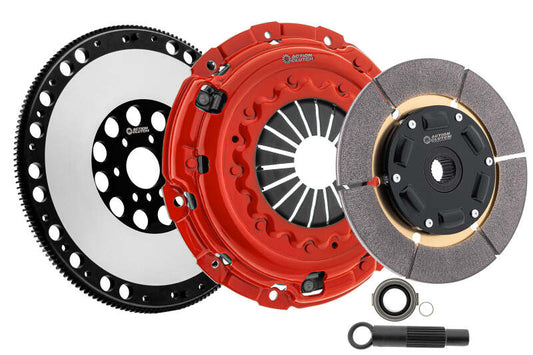 Action Clutch 01-03 BMW 323ci 2.5L street clutch kit with lightened flywheel, featuring clutch and pressure plate assembly.