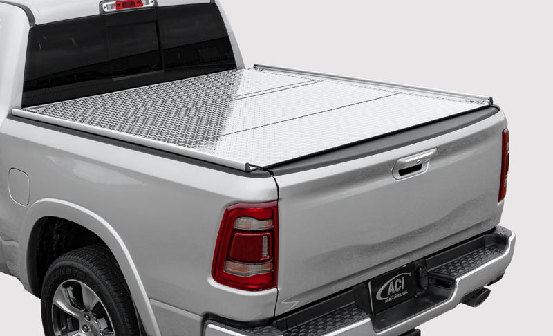Access ADARAC 2022+ Rivian R1T 4ft 6in Bed aluminum utility ladder racks in matte black, installed on truck bed.