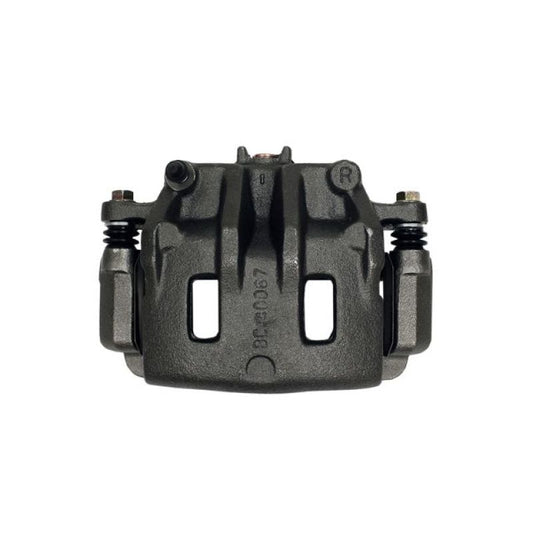 PowerStop OE front right brake caliper with bracket for Kia Sedona 2002-2004, automotive part in black with mounting hardware
