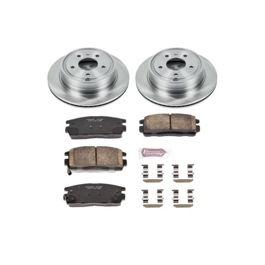 PowerStop OE rear brake kit for 2012-2015 Chevrolet Captiva Sport, includes brake rotors and calipers for enhanced stopping power.