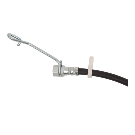 DFC 13-23 Ram 1500 rear-left brake hose from brake line kit, showing the flexible rubber brake line with fittings