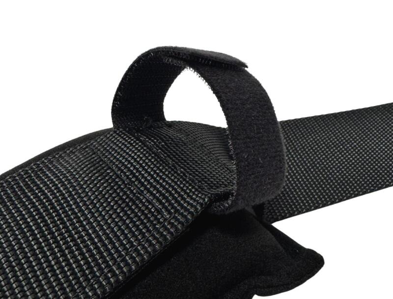 PRP Seats PRP 5.2 Harness Latch and Link with Removable Pads in black, racing seat belt with adjustable straps and padding.