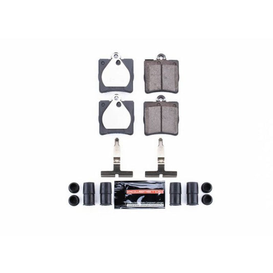 PowerStop Z23 Evolution sport rear brake pads for Chrysler Crossfire, shown with hardware included.