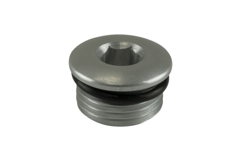 Turbosmart -8AN ORB blank fitting in clear, cylindrical automotive fitting for high-performance fluid connections.