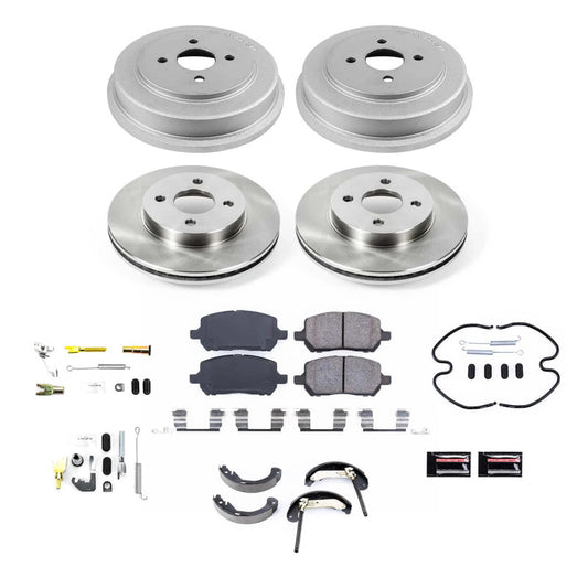 PowerStop OE brake kit for Chevrolet Cobalt 2005-2008, includes front and rear brake rotors and pads for enhanced stopping power.