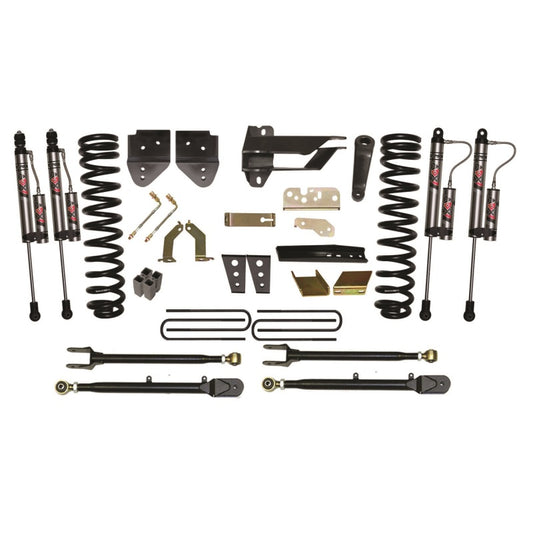 Skyjacker 8.5-inch lift kit for 2017 Ford F-350 4WD gas truck, showing the assembled suspension components and lifted stance.