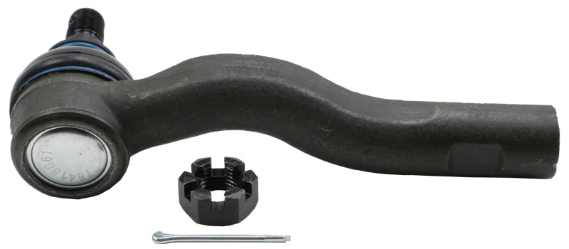 Moog Subaru BRZ front right outer tie rod, for 2014-2019 model, showing the metal rod and joint connection.