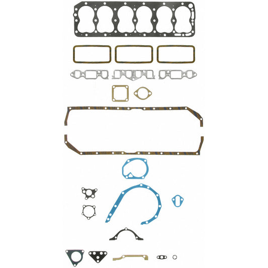 Fel-Pro FS 7524 S engine gasket set showing various gaskets and seals for engine repair and maintenance.