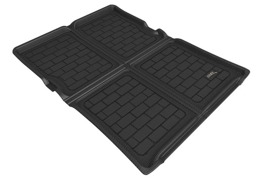 Black 3D MAXpider rubber cargo liner for BMW 8 Series Gran Coupe 2018+, designed to protect the trunk area.