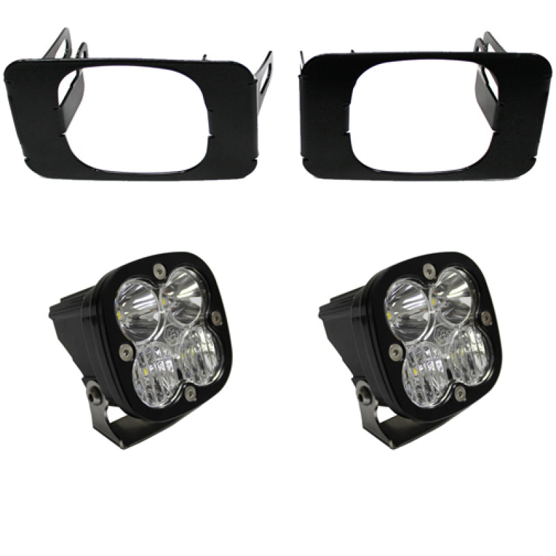 Baja Designs fog lights installed in Ford F-150 fog pocket kit, showcasing durable LED fog lights for off-road and on-road use.