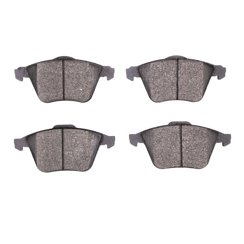 R1 Concepts OE front semi-metal brake pads for Volvo V50 2004-2013, showing the brake pad set with metallic friction surfaces.