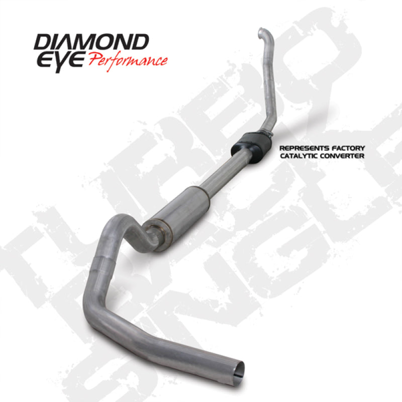 Diamond Eye Performance Catback exhaust for 94-97 Ford 7.3L PowerStroke F250/F350, showing the turbo back single design.
