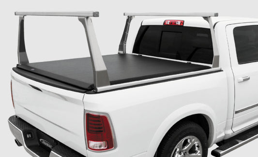 Access ADARAC 09-26 Ram 1500 aluminum truck ladder rack in black mounted on a 6ft 4in bed without RamBox.