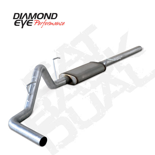 Diamond Eye Performance 3-inch catback exhaust for Ford F150 5.4L V8, featuring stainless steel construction and polished finish.