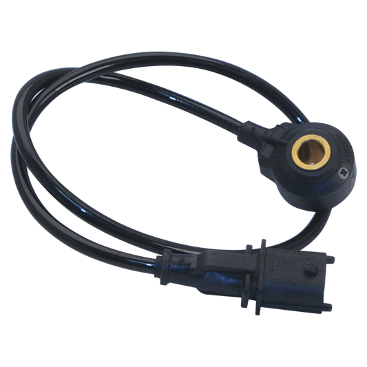 S&S Cycle Flat Response Knock Sensor for data acquisition, showing the compact, branded sensor component on a white background.