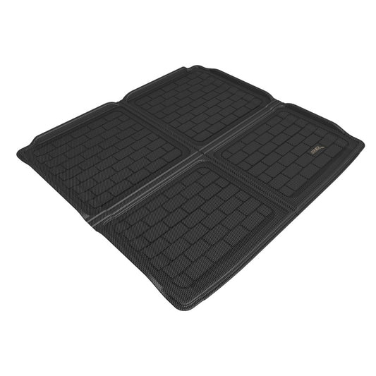 Black rubber cargo floor mat by 3D MAXpider for 2022 BMW iX, designed to protect the vehicle's trunk area.