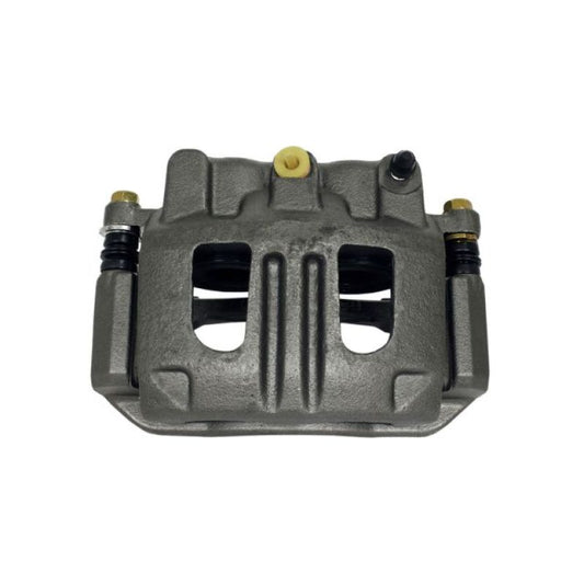 PowerStop front left OE brake caliper with bracket for 2005-2006 Chevrolet Equinox, automotive part installed on vehicle.