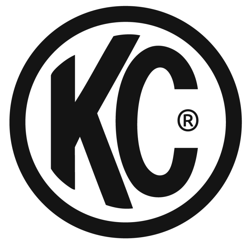 Yellow and black KC HiLiTES 6-inch hard cover with smiley face design for Gravity Pro6 LED lights, featuring KC logo.