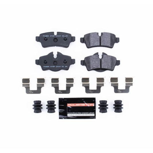 PowerStop rear Mini Cooper racing brake pads for 2007-2015 models, high-performance track day SPEC brake pads.