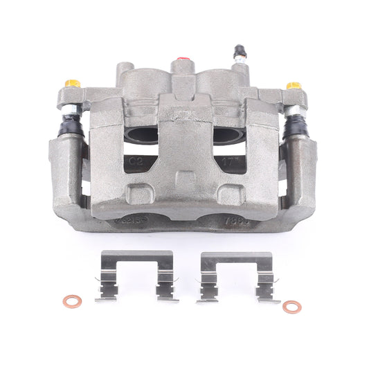 PowerStop OE front left brake caliper with bracket for 2008-2009 Buick Allure, showcasing the automotive brake component.