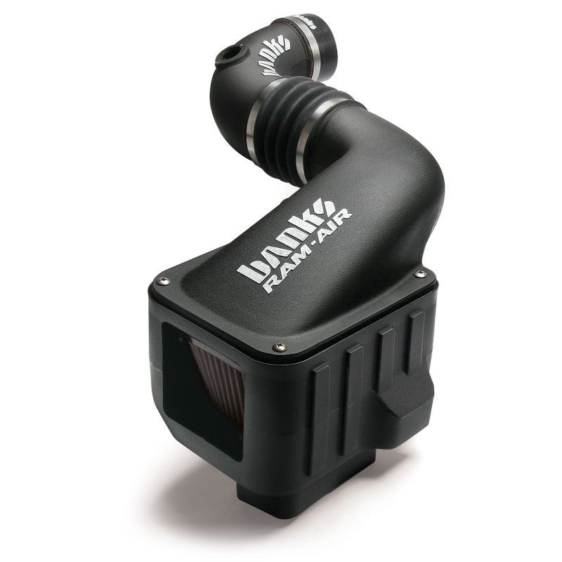 Banks Power Chevy 6.6L LLY/LBZ Ram-Air Intake System with dry filter, showing the short ram air intake and filter components.