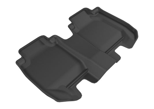 Black 3D MAXpider rubber floor mats for Honda HR-V 2016-2020 second row, featuring textured surface and custom fit.