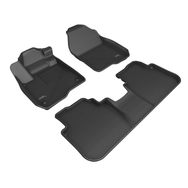3D MAXpider black rubber floor mats for Honda CR-V 23-26, full set with textured surface and custom fit for interior protection.