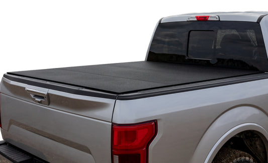 Access Tri-Fold Hard Fold Tonneau Cover for Ram 1500 and 2500/3500 with RamBox, durable urethane and FRP construction.