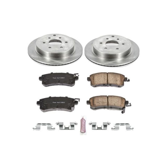 PowerStop OE brake kit for rear of 2011-2013 Infiniti QX56, includes brake rotors and pads for reliable stopping power