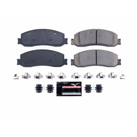 PowerStop Z23 Evolution Sport brake pads for 2012 Ford F-250 Super Duty, front performance brake pads with hardware.