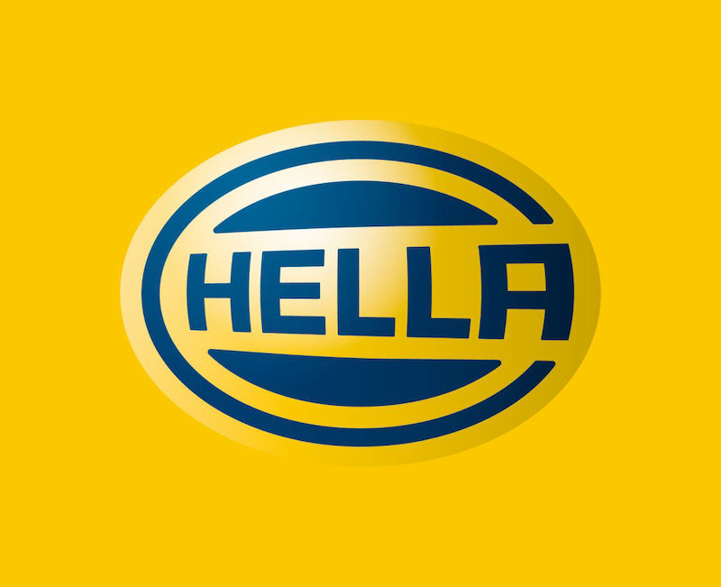 Hella 12V 1.3W W2X4.6d T1.75 automotive bulb showing the clear glass bulb with metal base