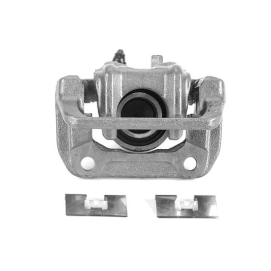 PowerStop OE rear left brake caliper with bracket for 2010-2018 Acura RDX, showing the black metal caliper assembly.