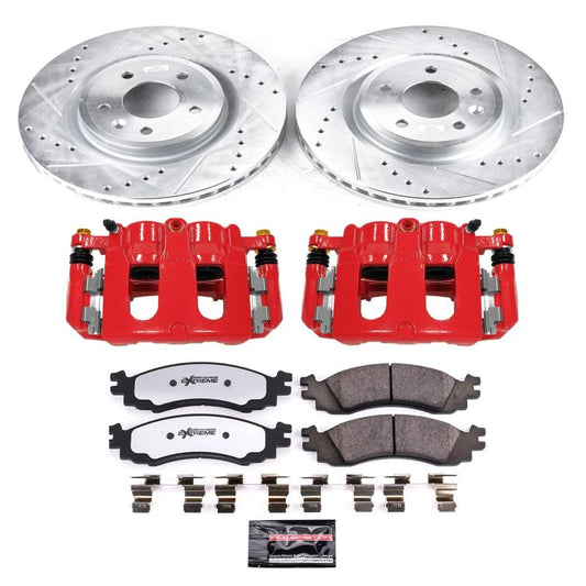 PowerStop Z36 truck and tow brake kit for 2010 Ford Taurus, featuring performance brake calipers and components.