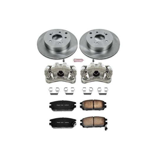 PowerStop rear OE brake kit with calipers for Mitsubishi Eclipse 2006-2012, featuring Autospecialty brake components.